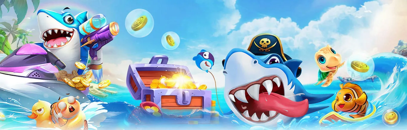 Shark adventure with treasure hunting.
